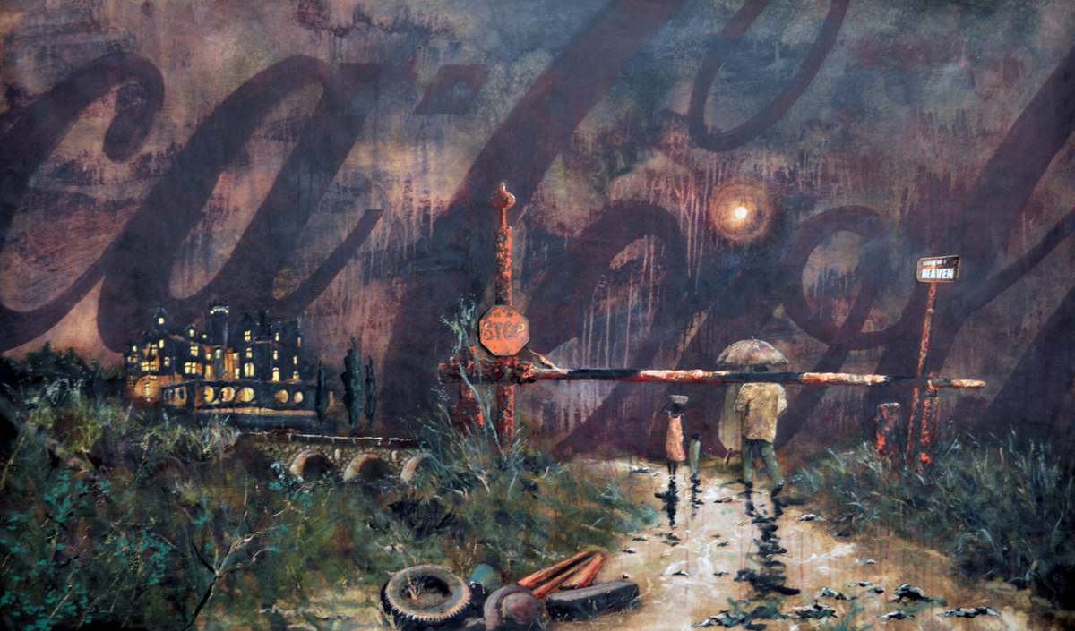 “Heaven´s gate”, 2018, 120 x 200 cm. Akryl på lærred. (Carsten Frank nr.1898), SOLD