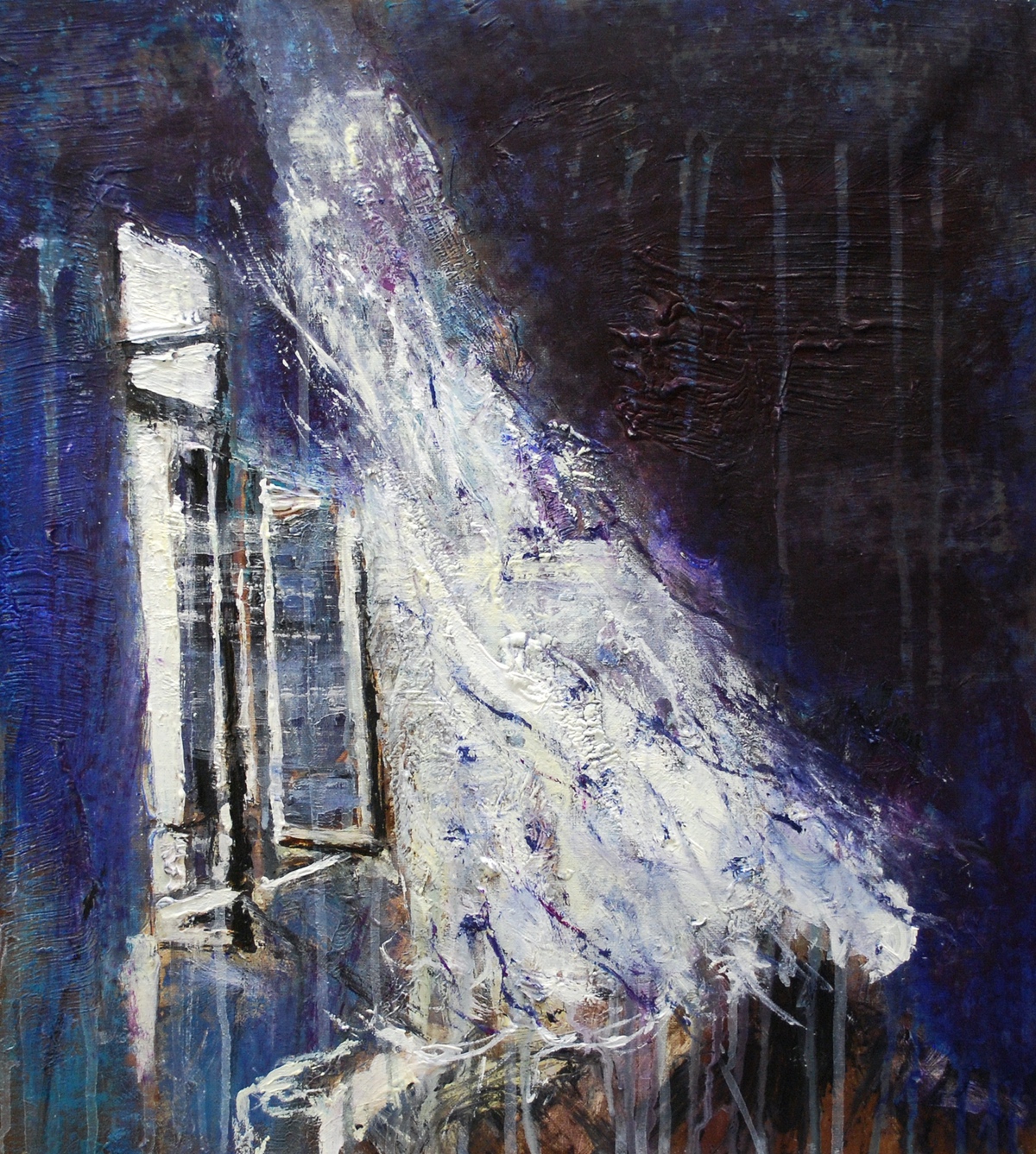 “Vinden”, 2011, 45 x 40 cm. Akryl på lærred. (Carsten Frank nr. 1483) Sold