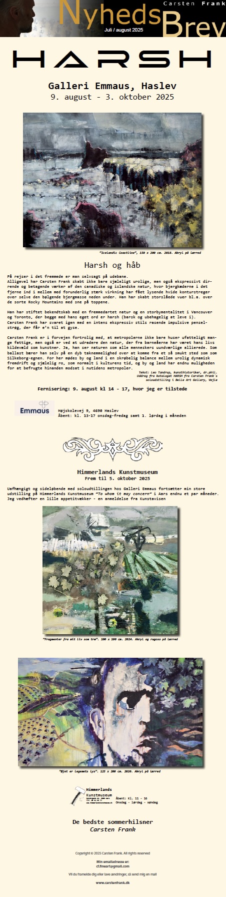 Carsten Frank nyhedsbrev 2025 07